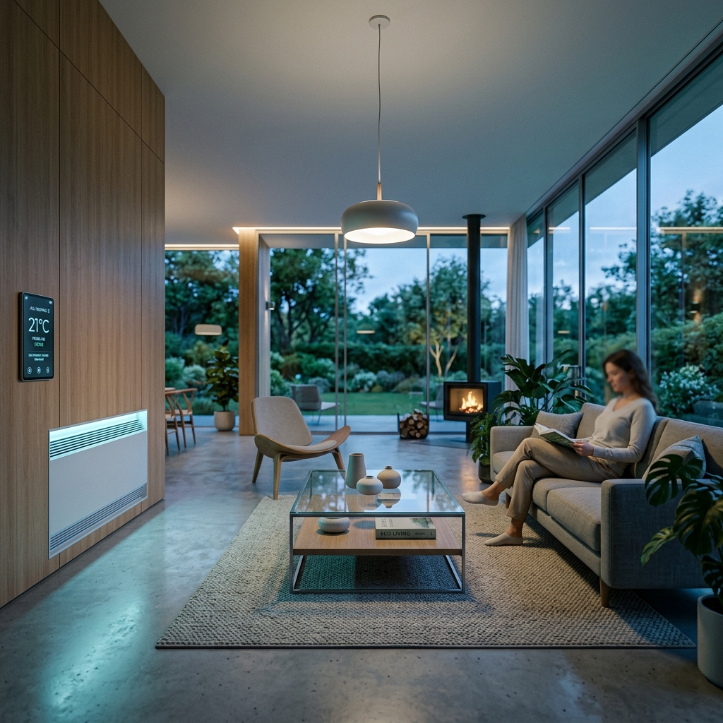 Modern house interior with comfortable climate